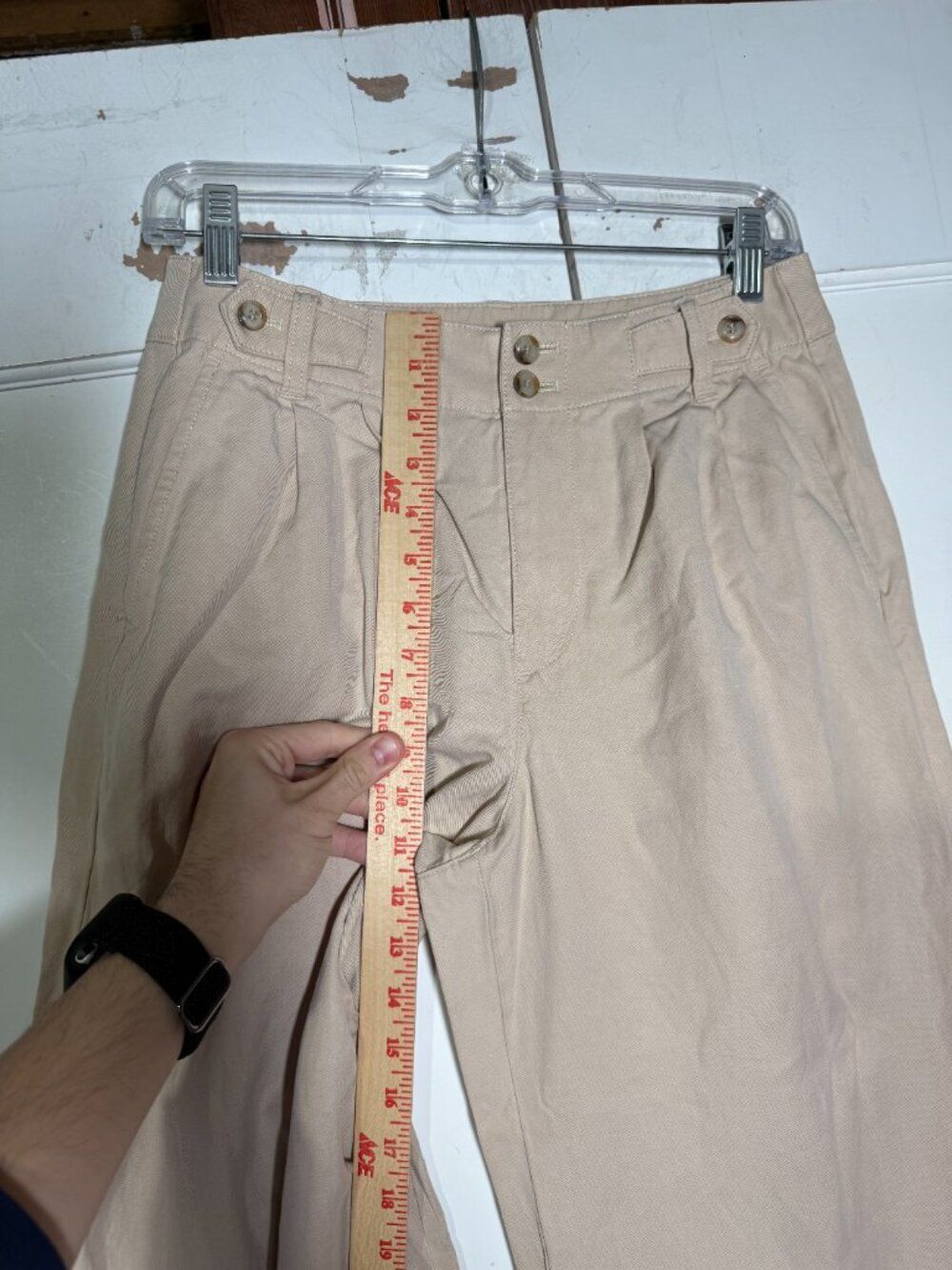 Madewell The Harlow Wide-Leg Pant Linen Blend in Khaki Size 2P Breathable - Picture 6 of 11